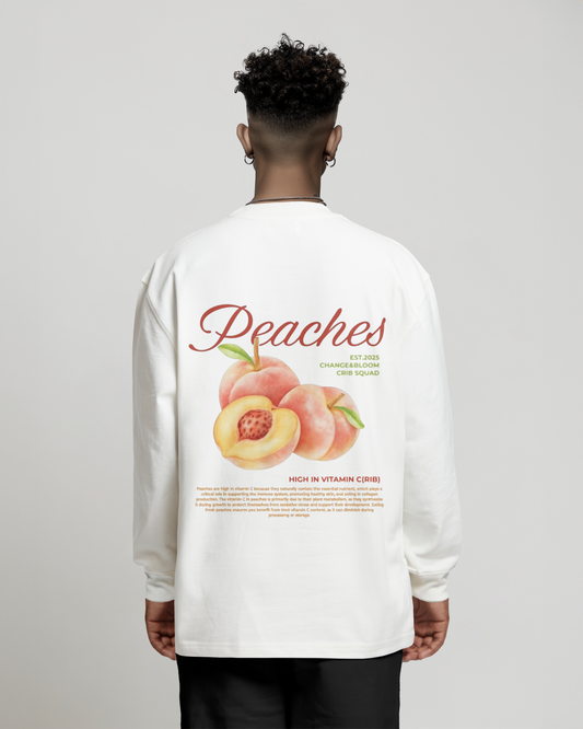 "Peaches" sweatshirt crew-neck