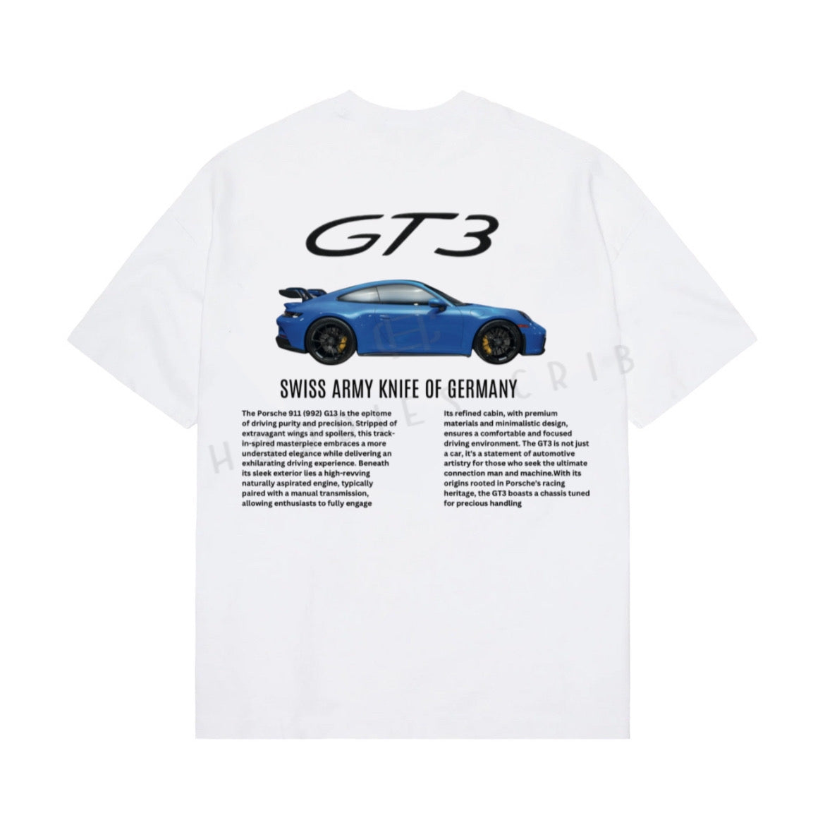 "Blue Porsche GT3" t-shirt (2 colors)