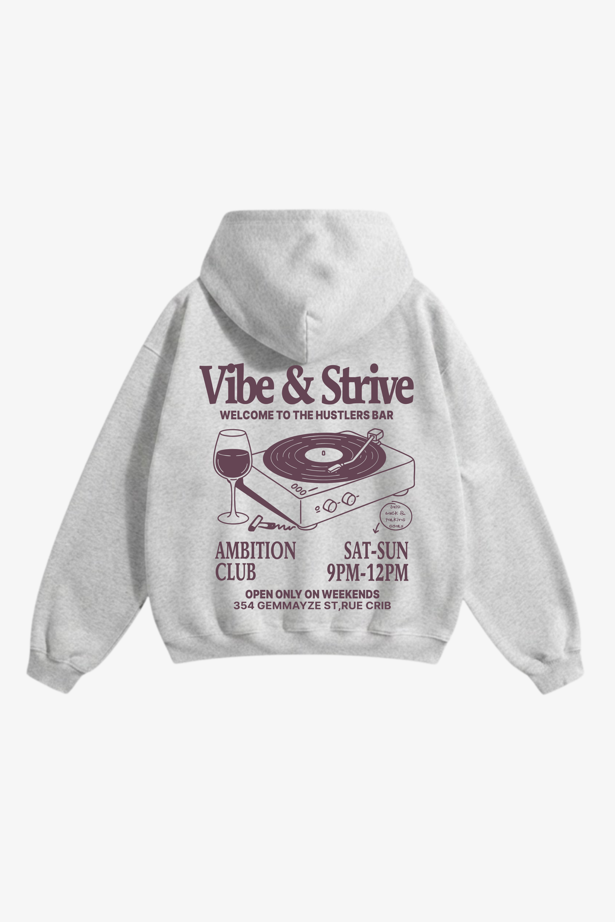 "Vibe & strive" hoodie