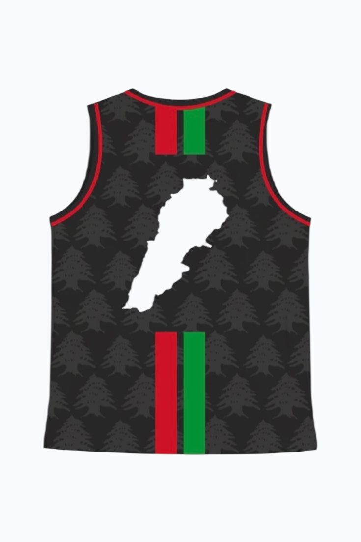"Lebanese Streetwear Jersey" sleeveless black