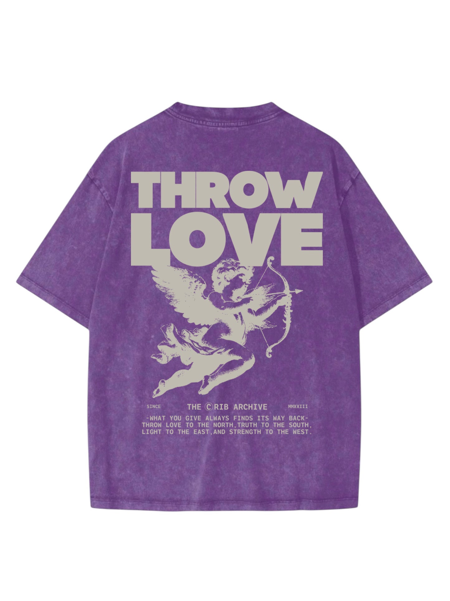 "Throw Love" Acid Washed Oversized t-shirt