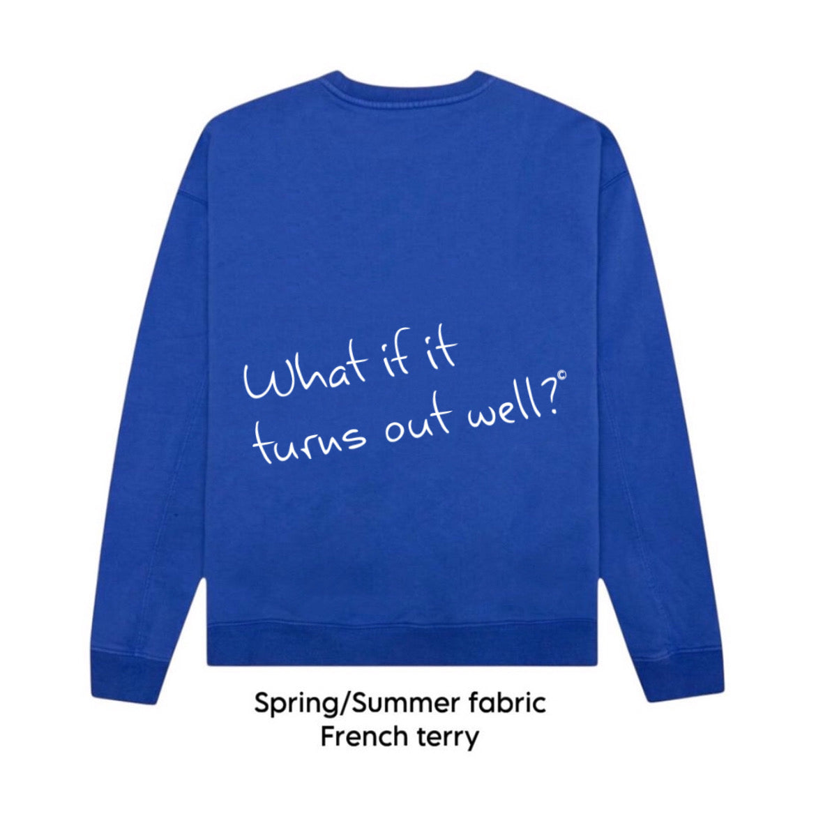 "Well?" sweatshirt crew-neck