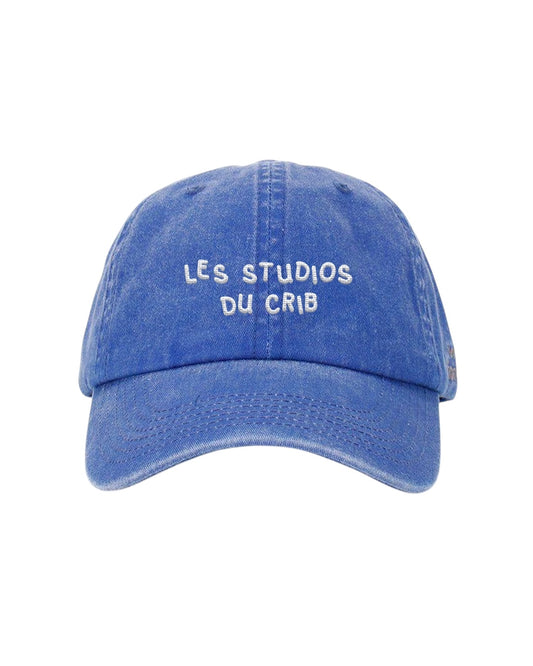 "Les Studios Du Crib" Blue cap acid washed