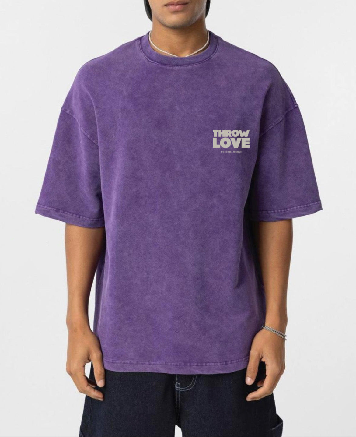 "Throw Love" Acid Washed Oversized t-shirt