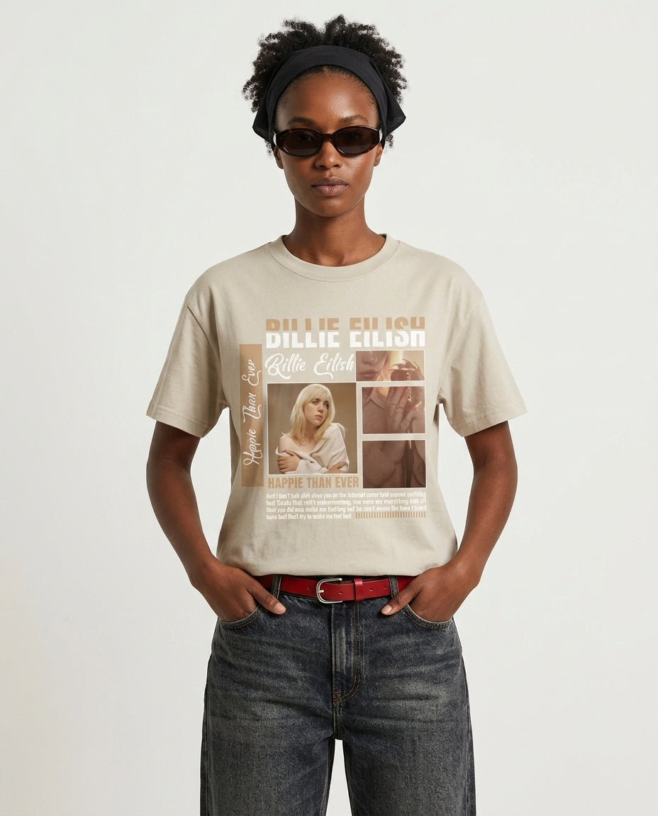 "Billie Eilish Beige" t-shirt