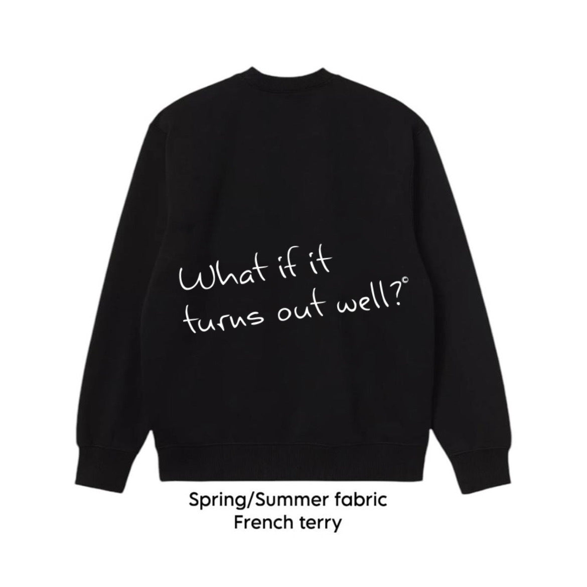 "Well?" sweatshirt crew-neck
