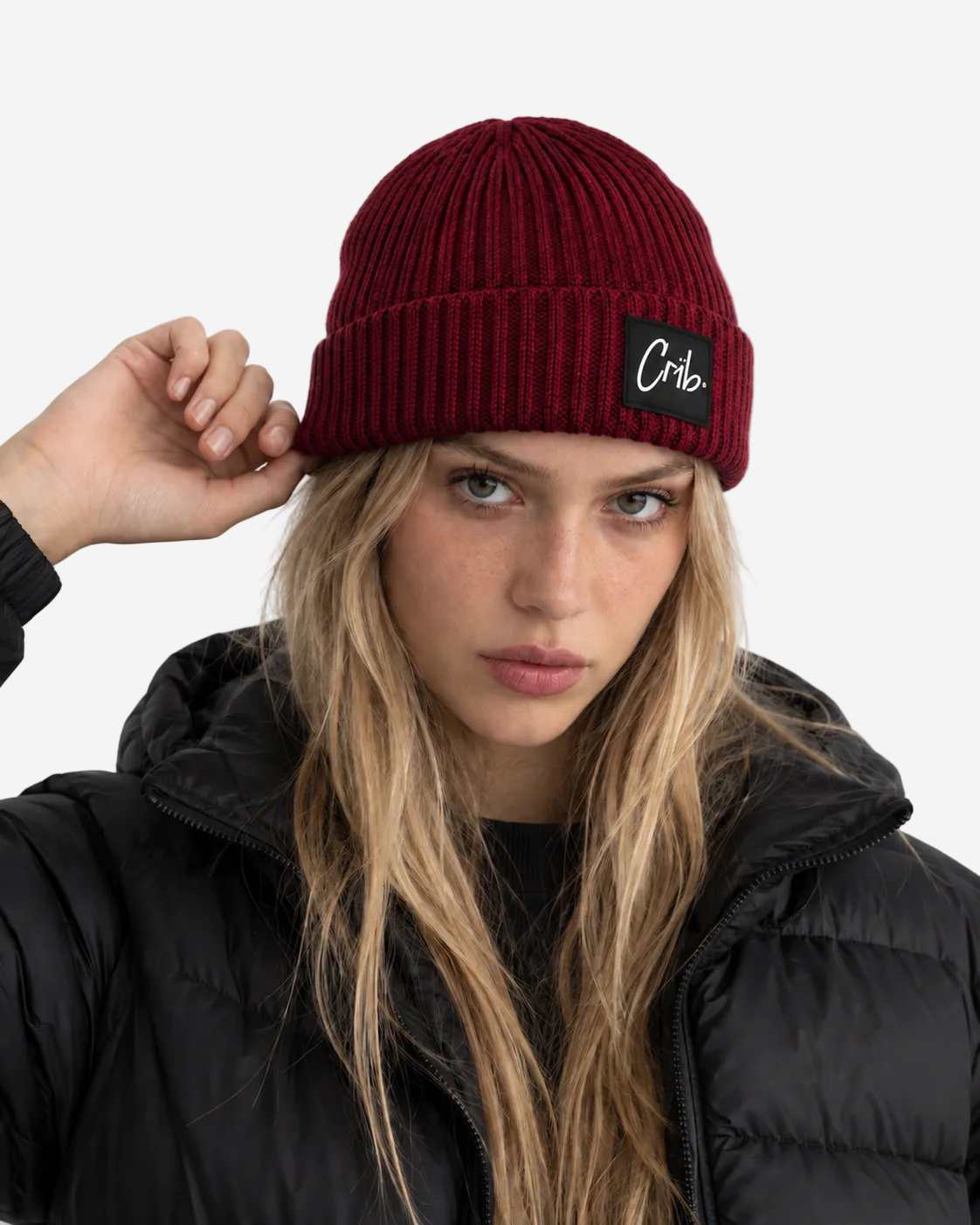 "Knit beanie" burgundy