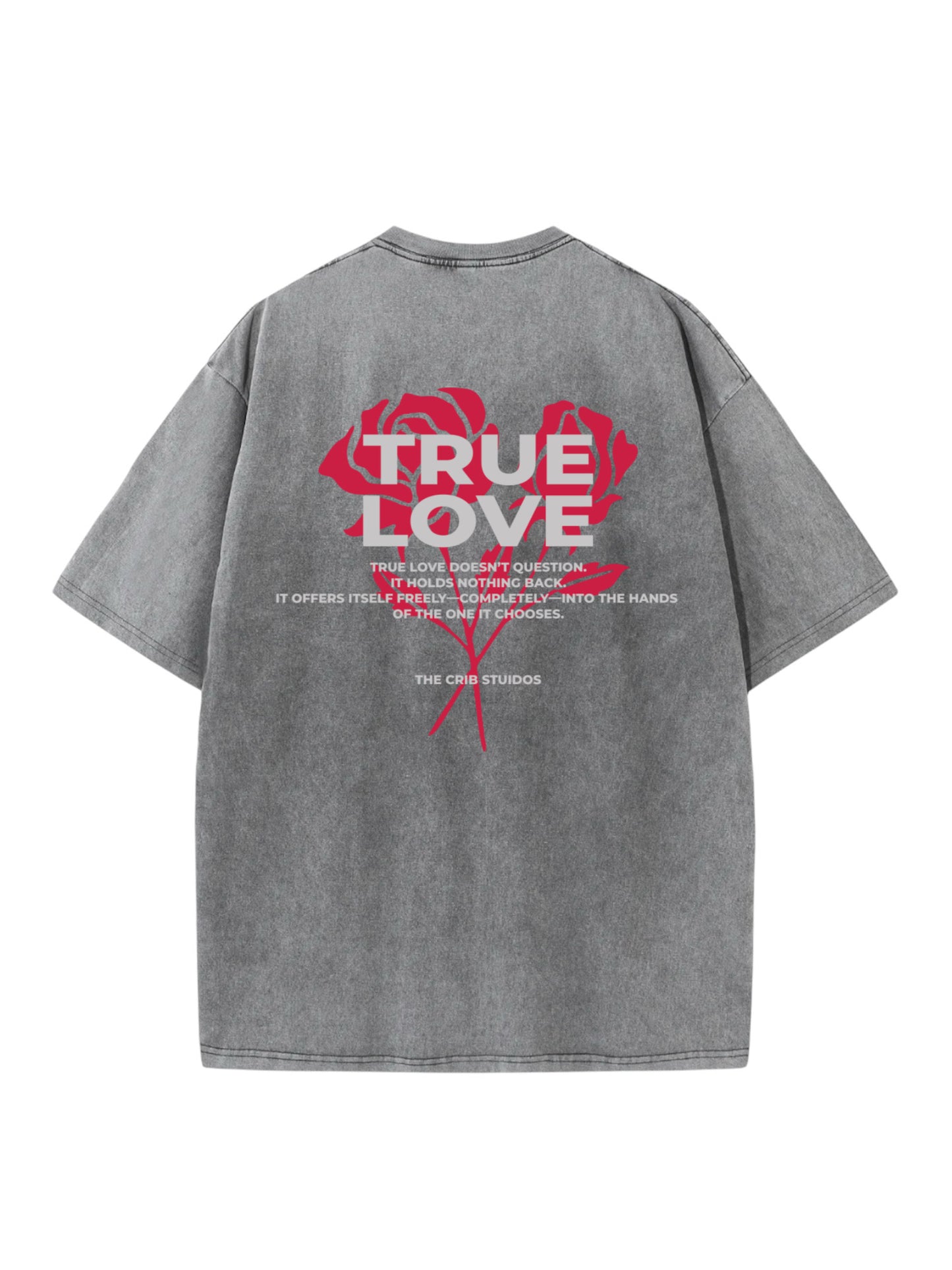 "True Love" Acid Washed Oversized t-shirt