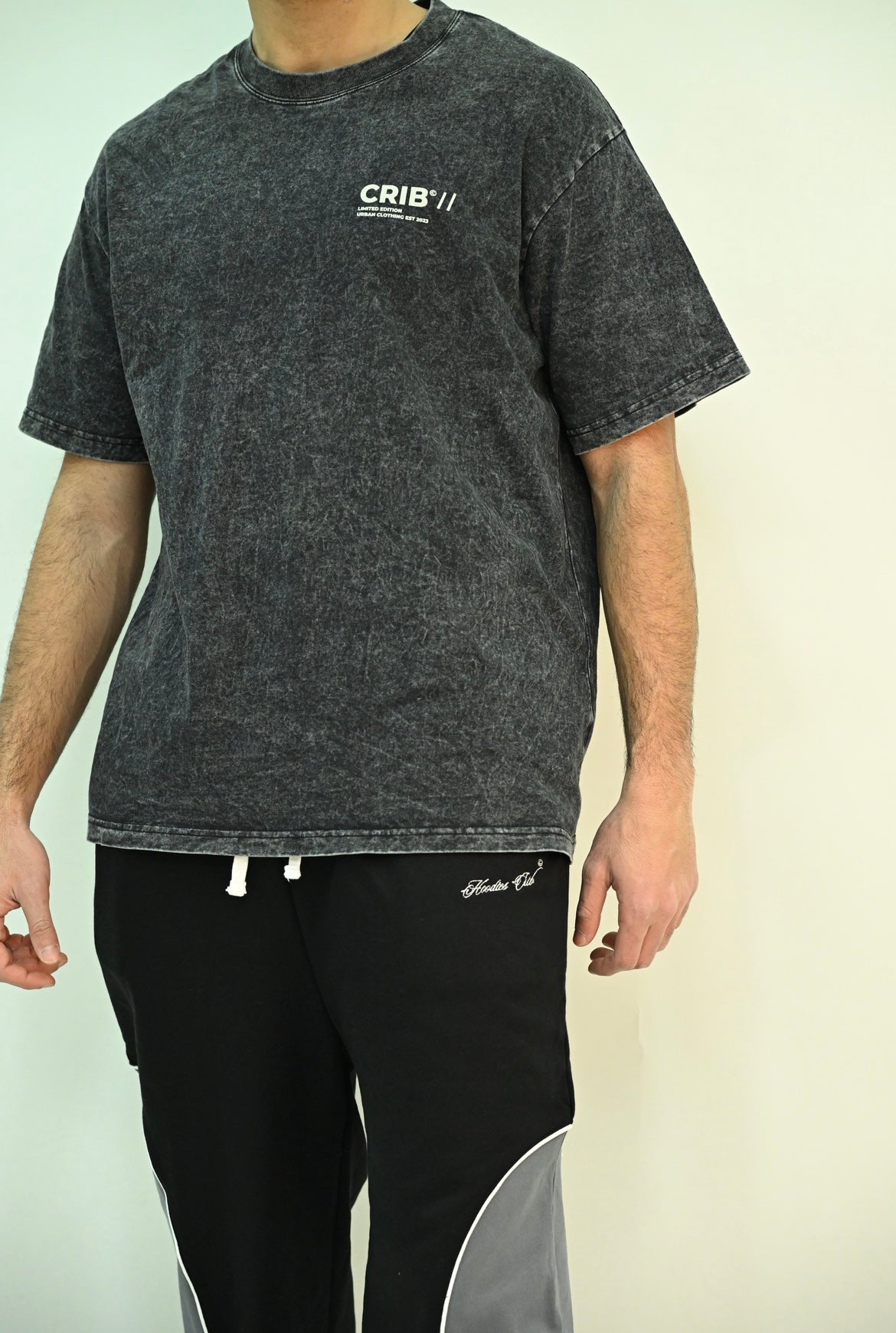 "Premium Baggy Uncuffed Sweatpants" black