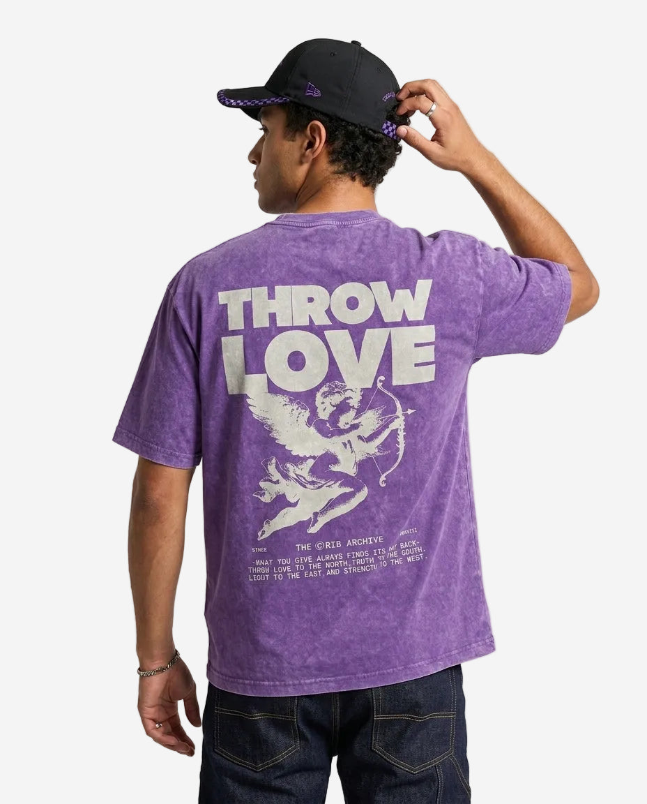 "Throw Love" Acid-Washed t-shirt