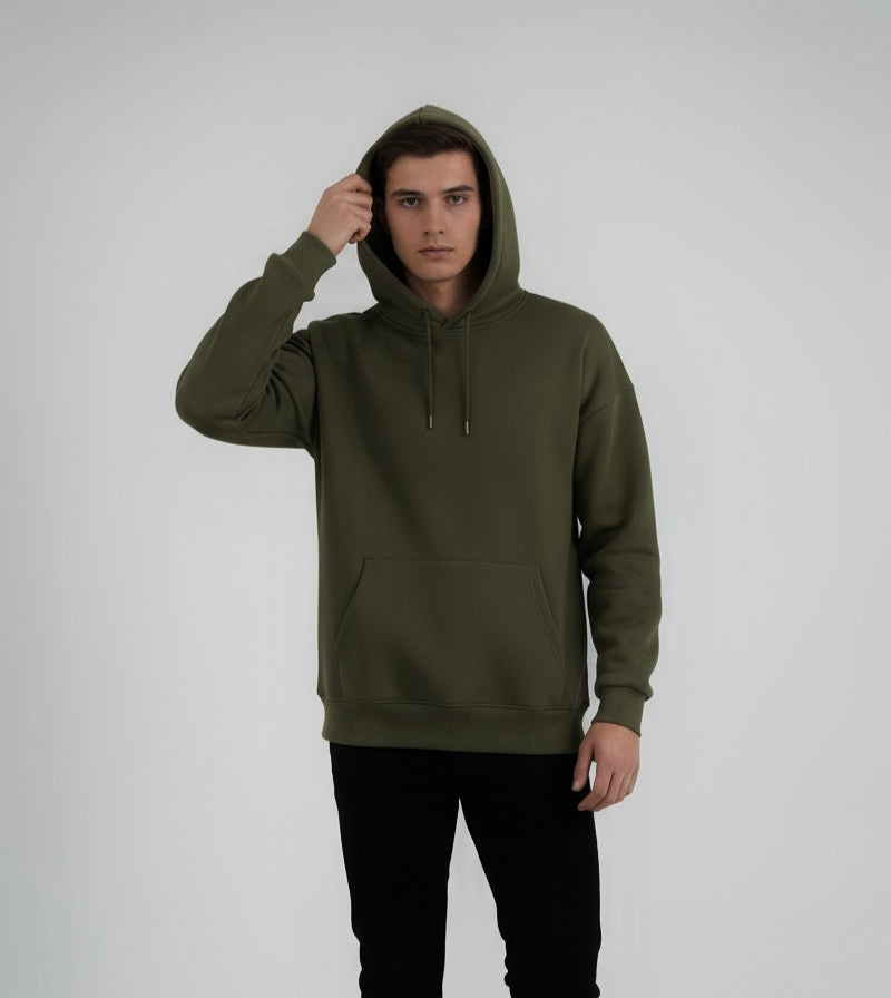 "Unisex Basic Olive Green" hoodie