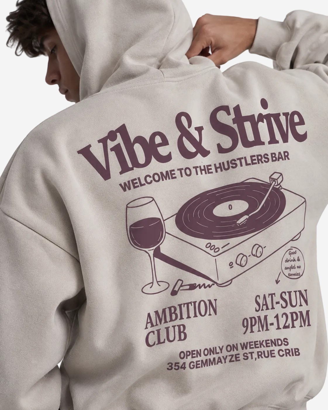 "Vibe & strive" hoodie