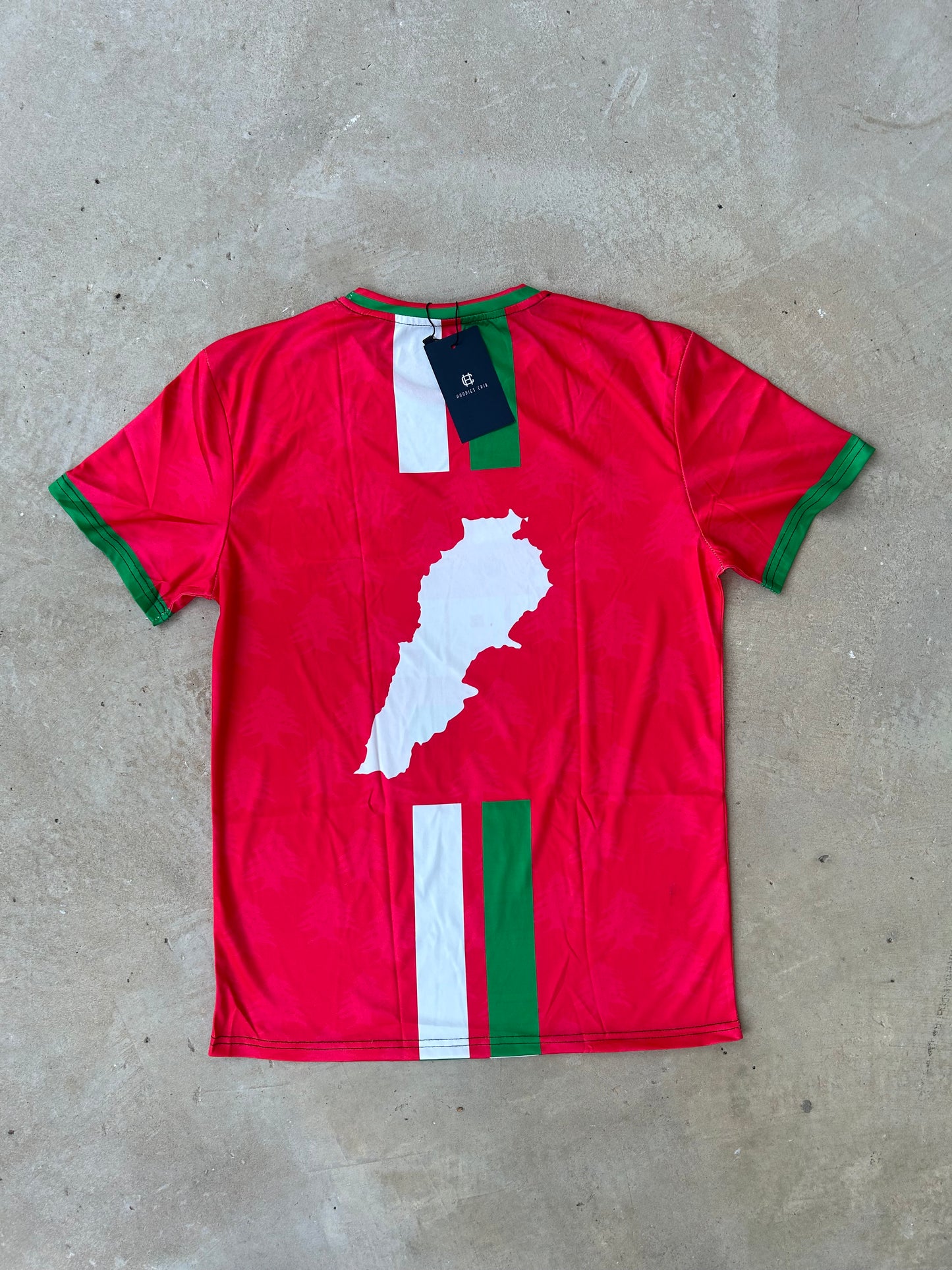 "Lebanese Streetwear Jersey" half-sleeve red