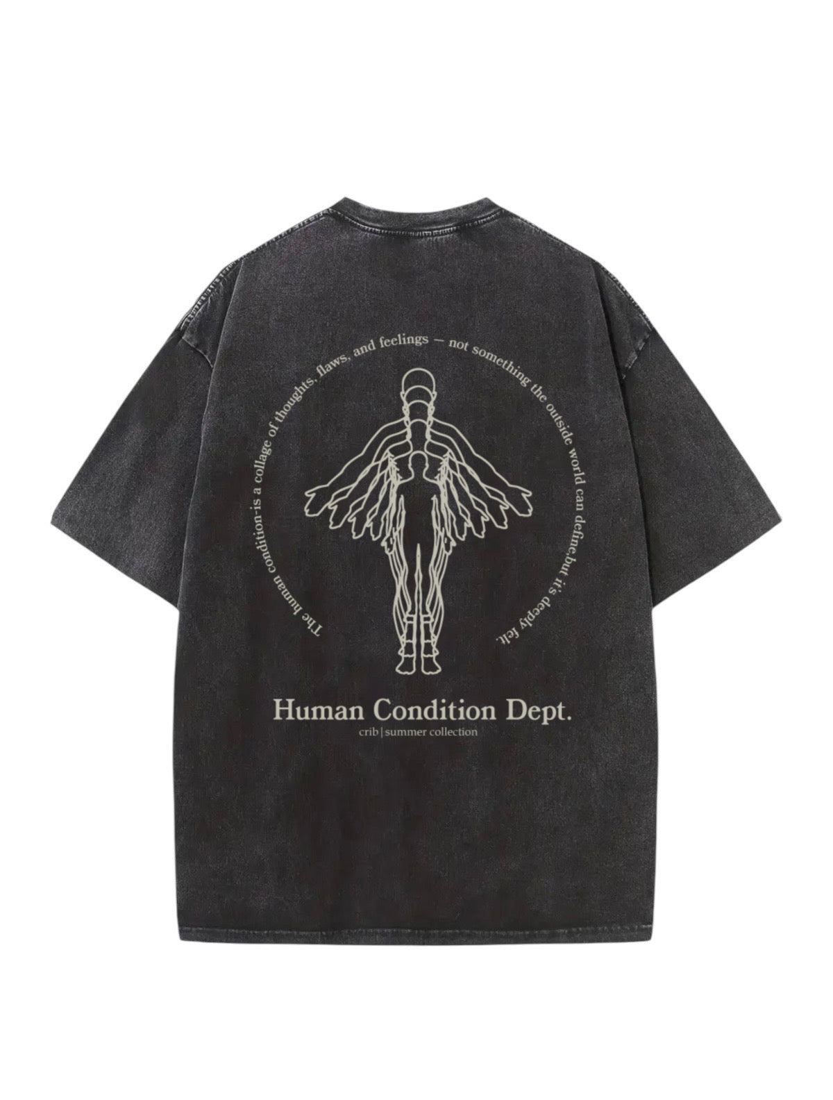 "Human Condition" Oversized Acid Washed t-shirt