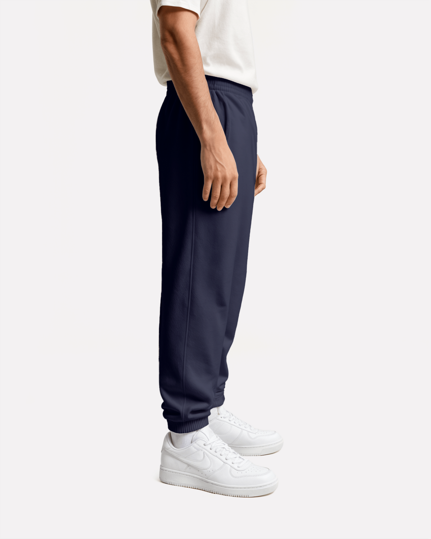 "Unisex Cuffed Basic Navy" sweatpants
