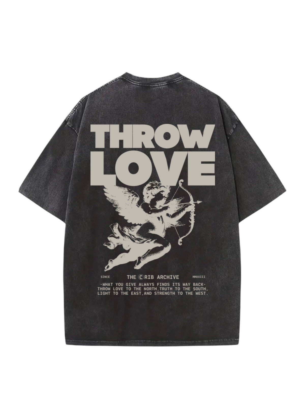 "Throw Love" Acid Washed Oversized t-shirt