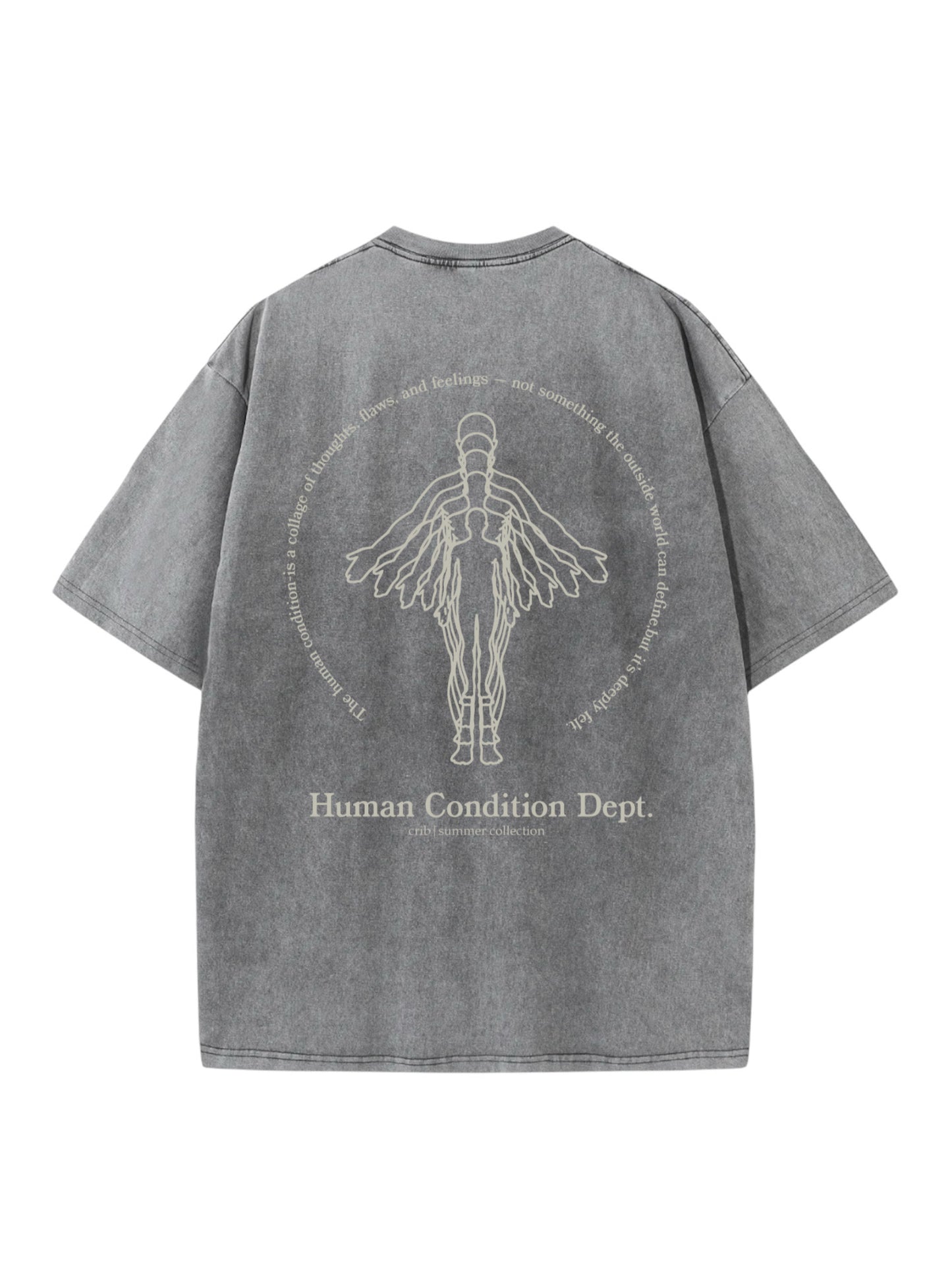 "Human Condition" Oversized Acid Washed t-shirt