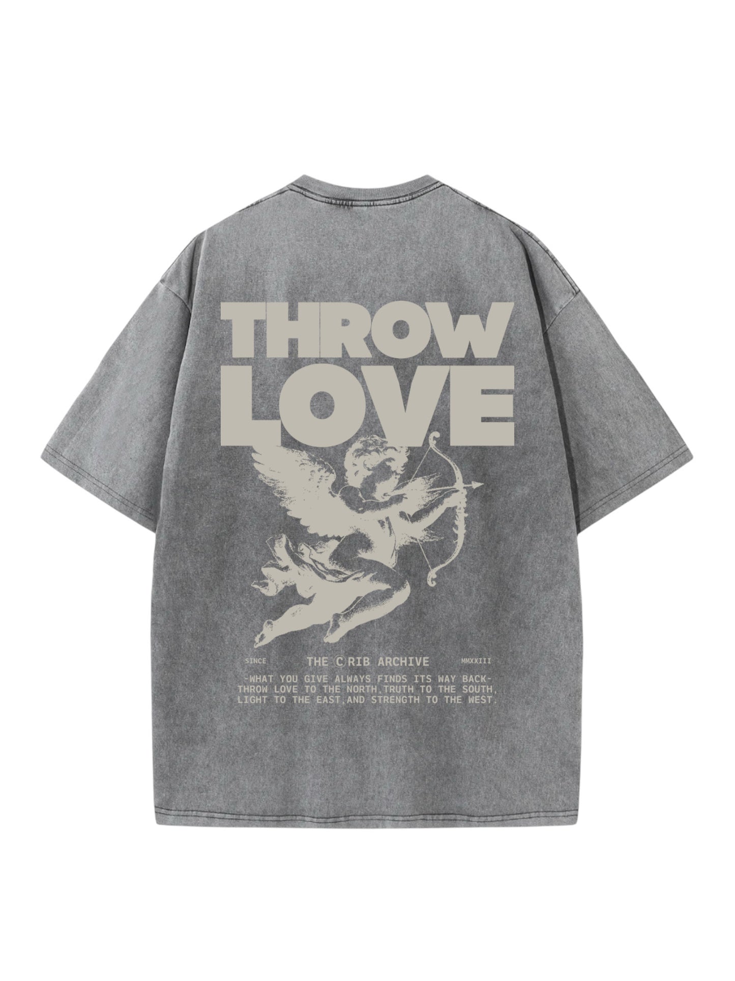 "Throw Love" Acid Washed Oversized t-shirt