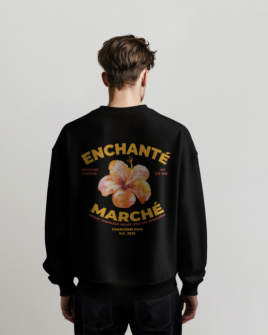 "Enchanté" sweatshirt crew-neck