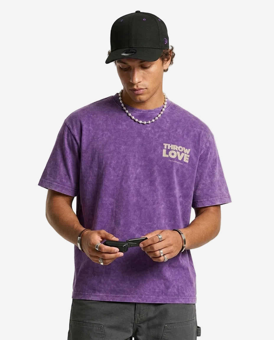 "Throw Love" Acid-Washed t-shirt