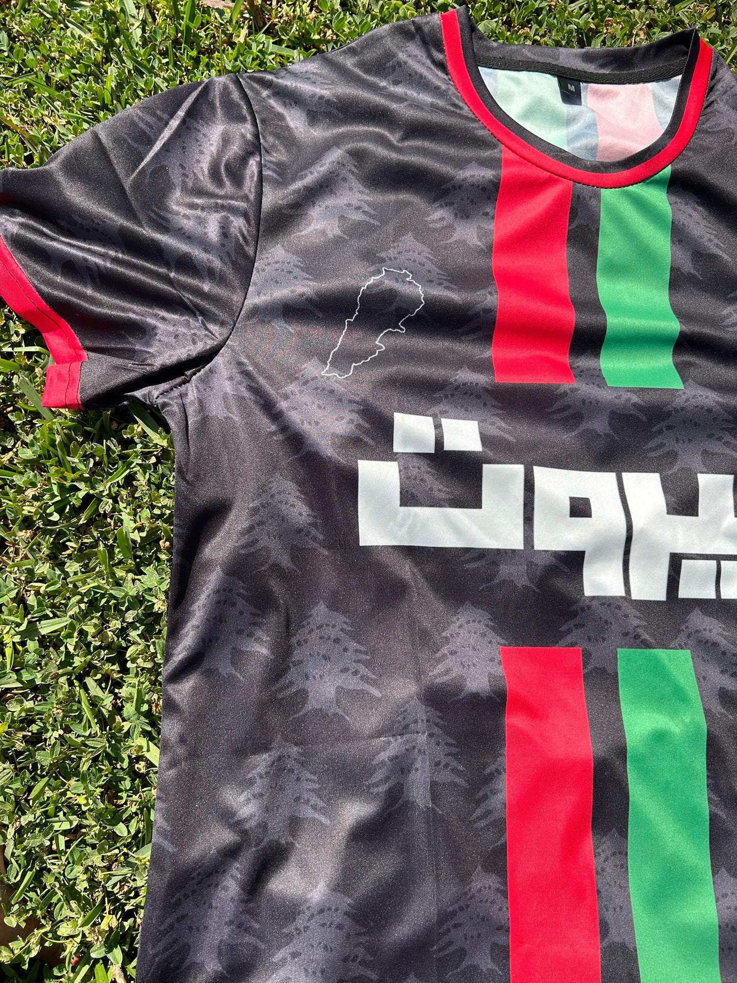 "Lebanese Streetwear Jersey" half-sleeve black