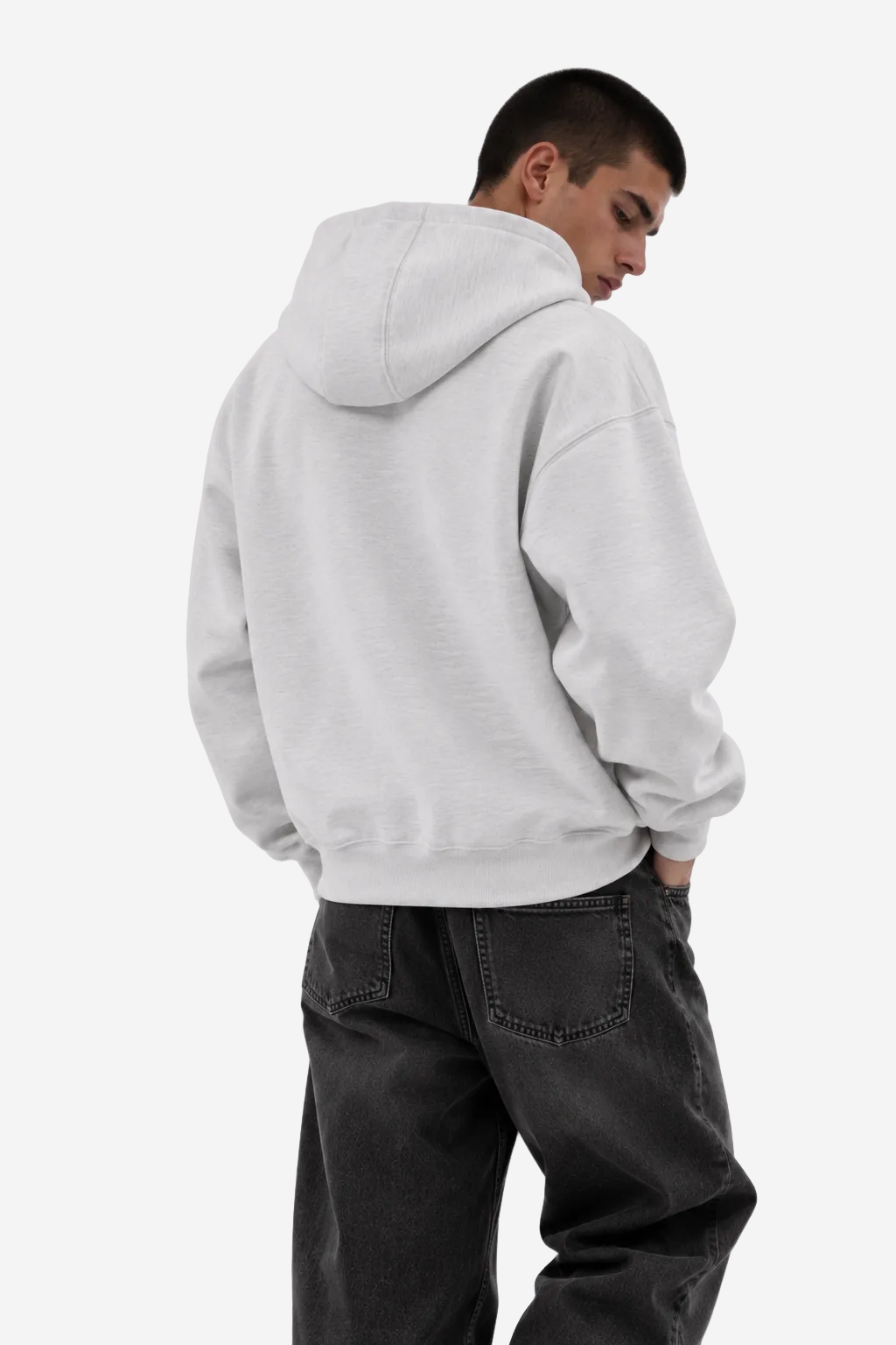 "Basic Heather grey" zip-up