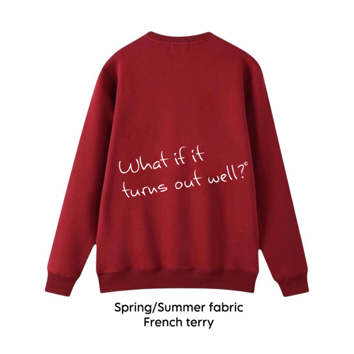 "Well?" sweatshirt crew-neck