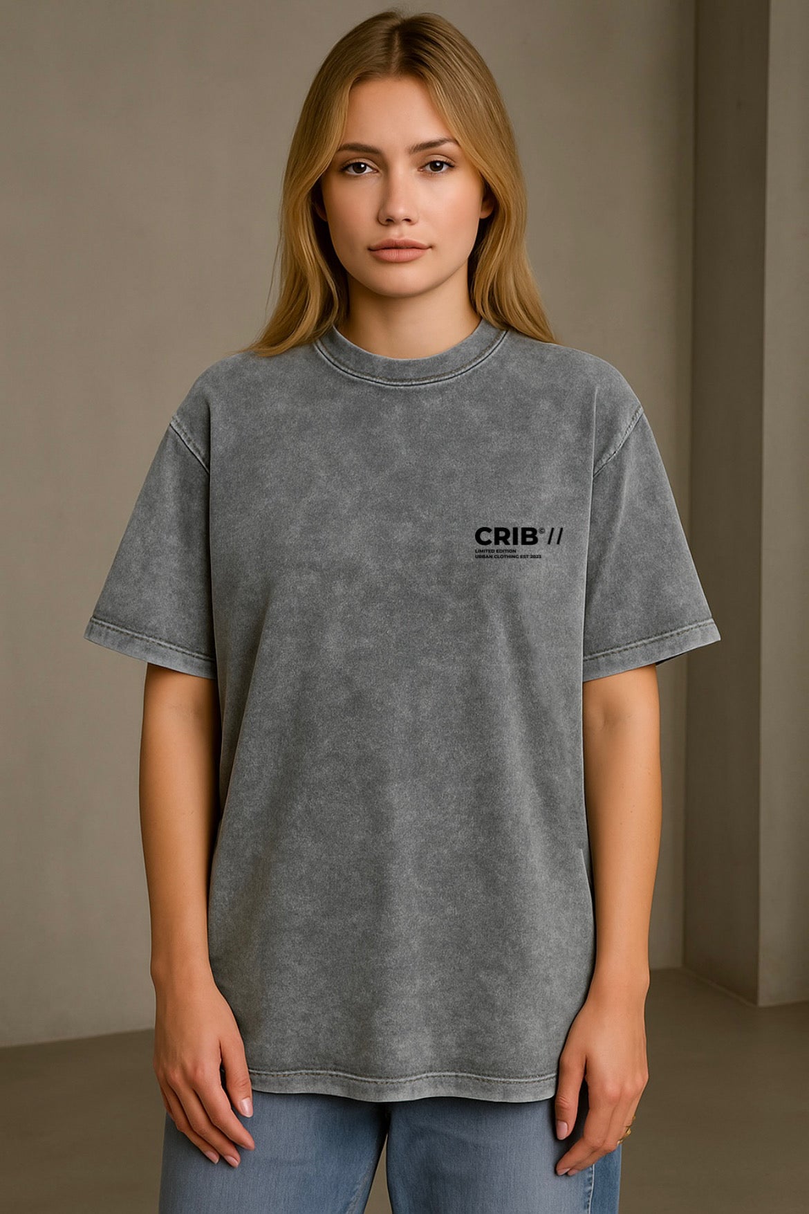 "Billiard Club" Acid Washed Oversized t-shirt