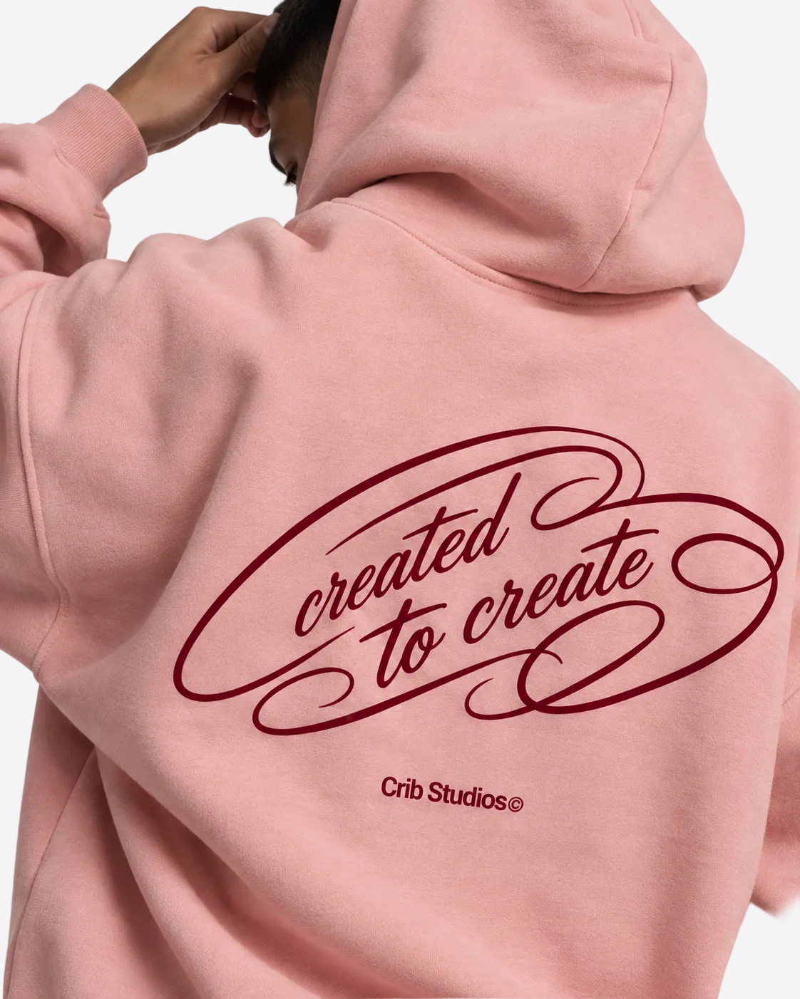 "Created to create" hoodie