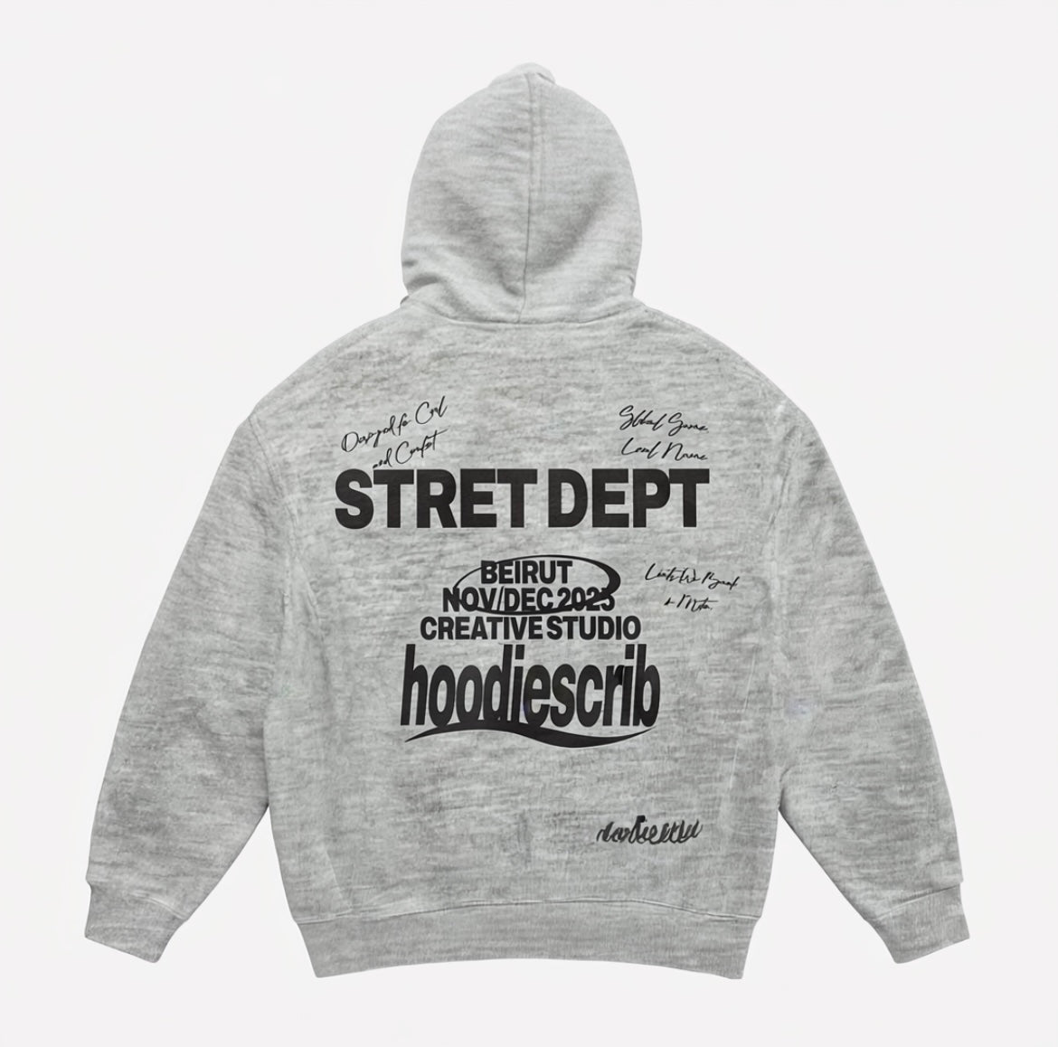 "Street Dept." zip-up hoodie