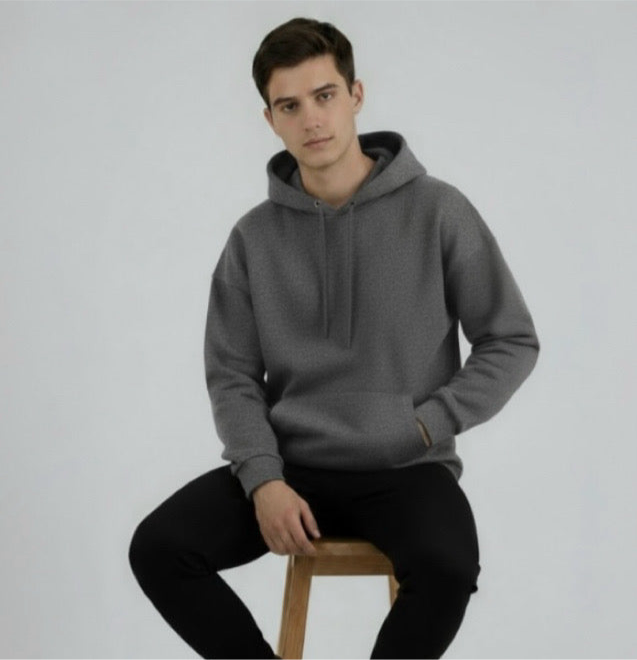 "Unisex Basic Dark Heather Grey" hoodie