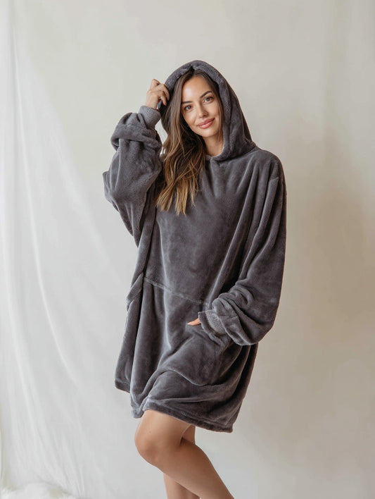 "Grey" Blanket Hoodie (Heavyweight)