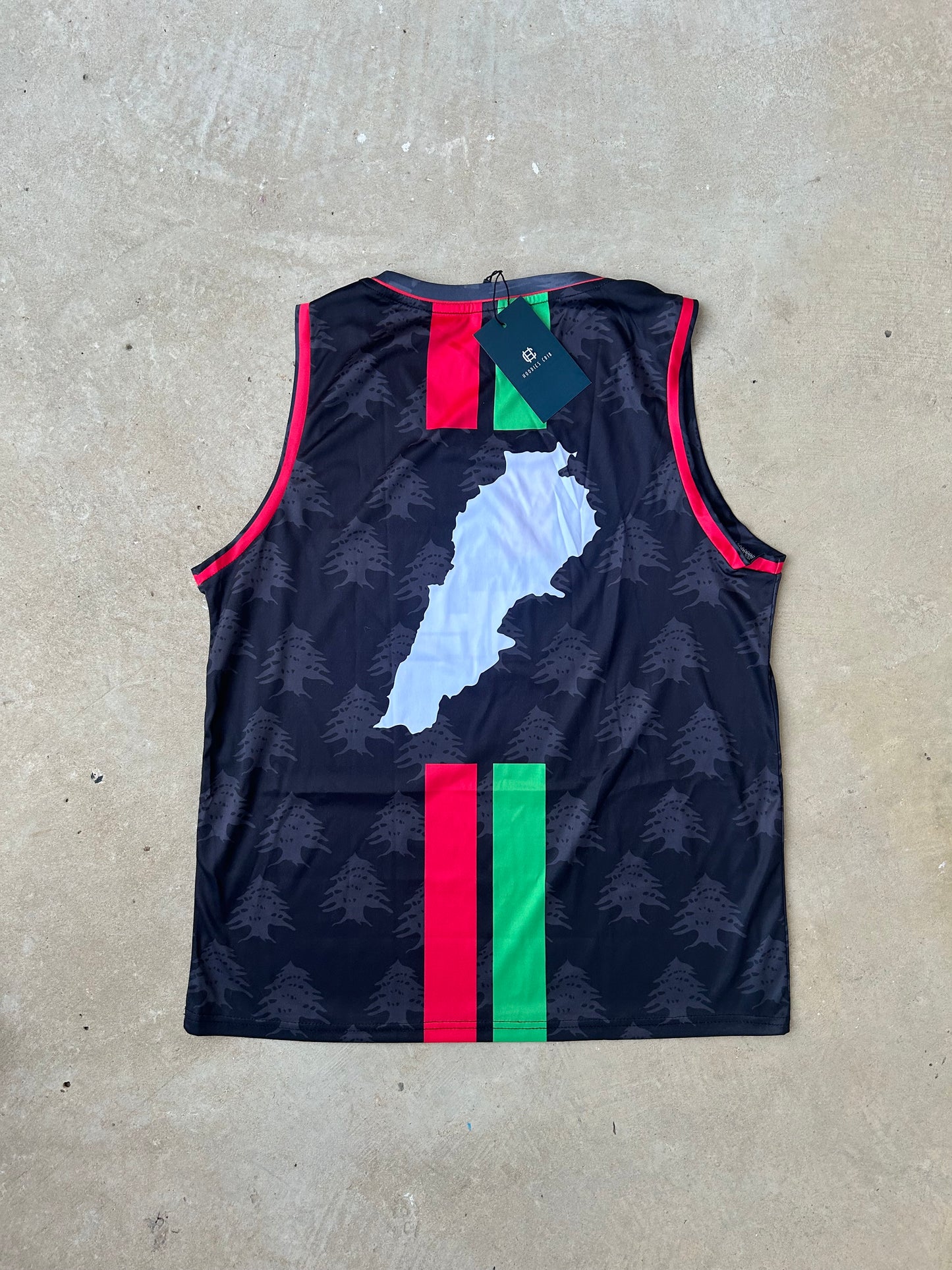 "Lebanese Streetwear Jersey" sleeveless black