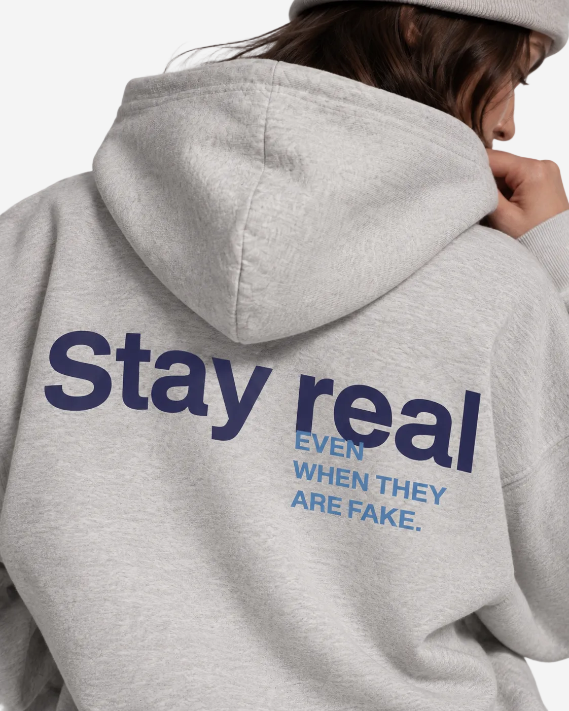 "Stay real" hoodie