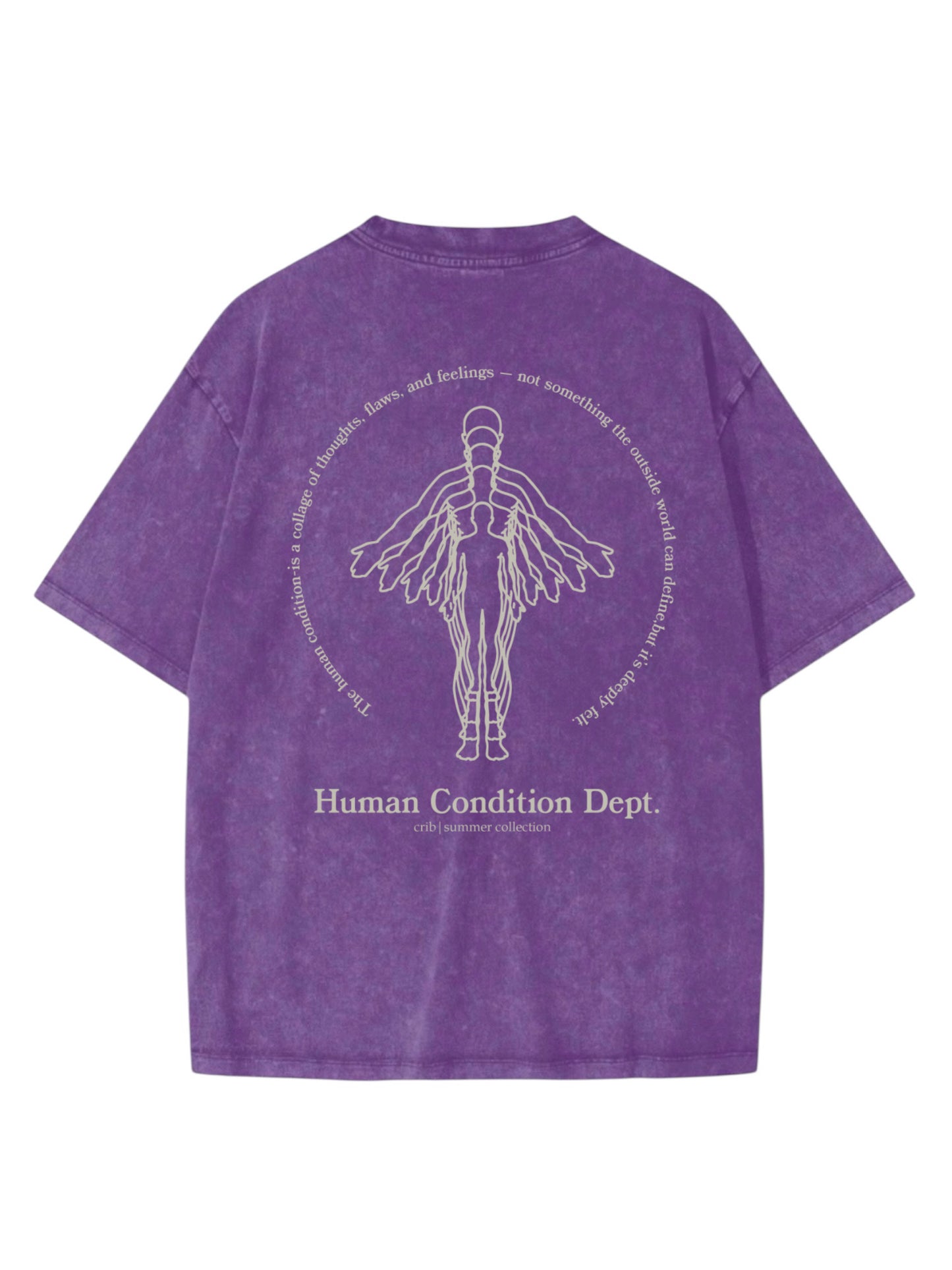 "Human Condition" Oversized Acid Washed t-shirt