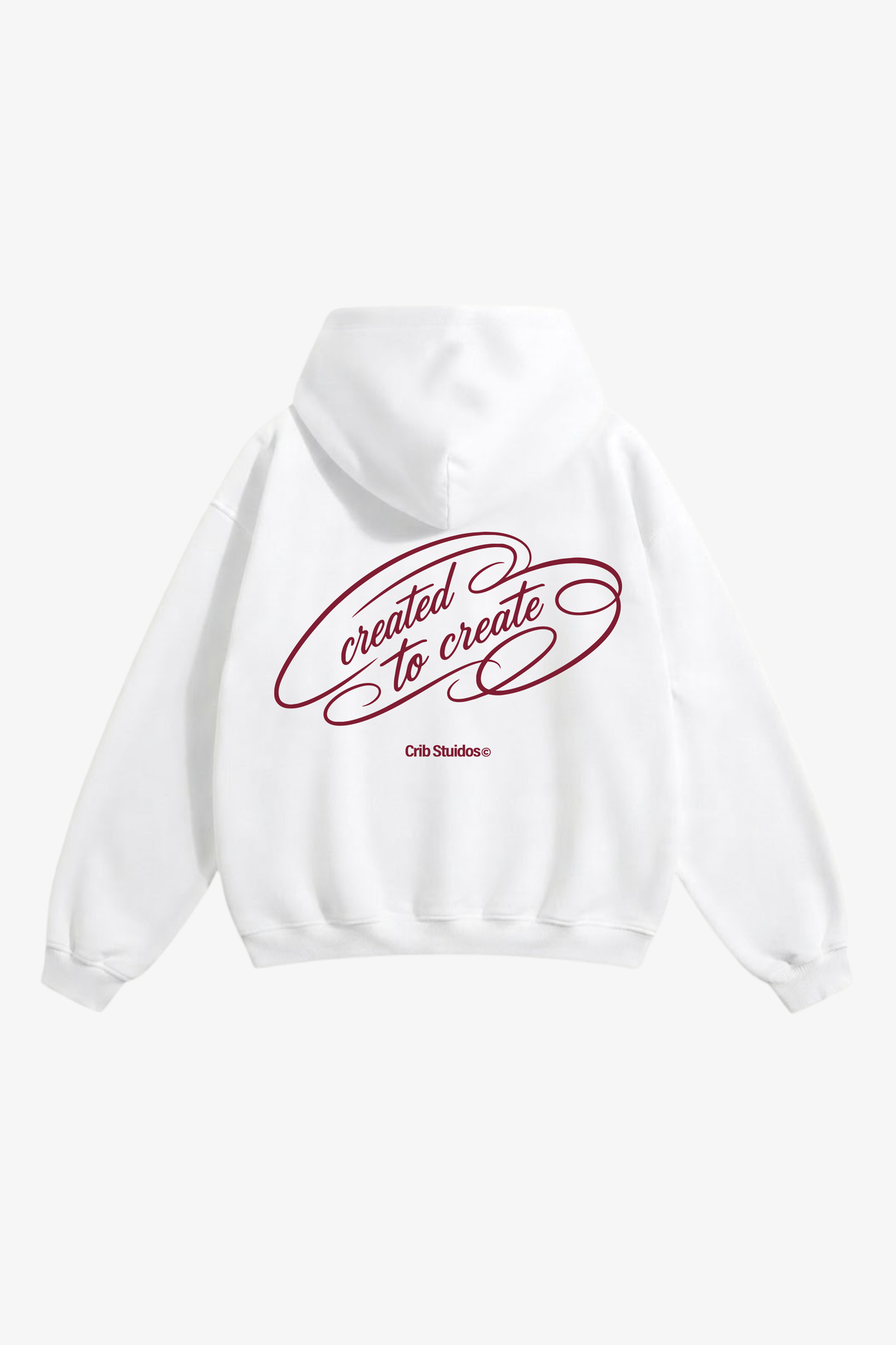 "Created to create" hoodie