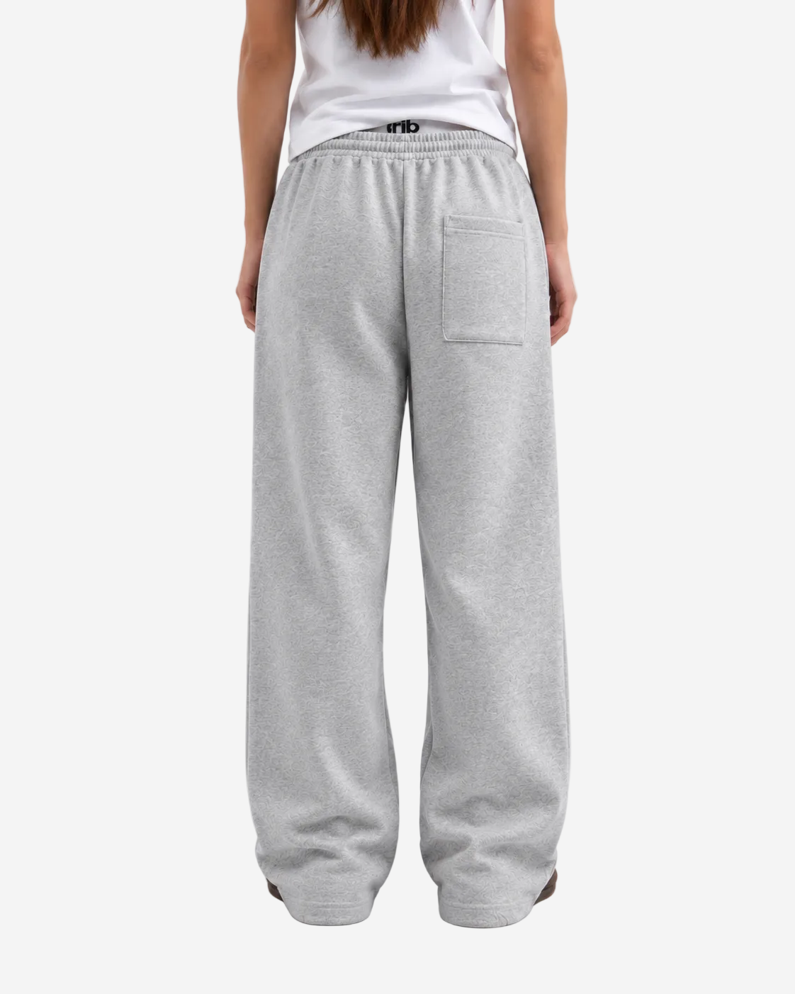 "Unisex heather grey relaxed uncuffed" sweatpants