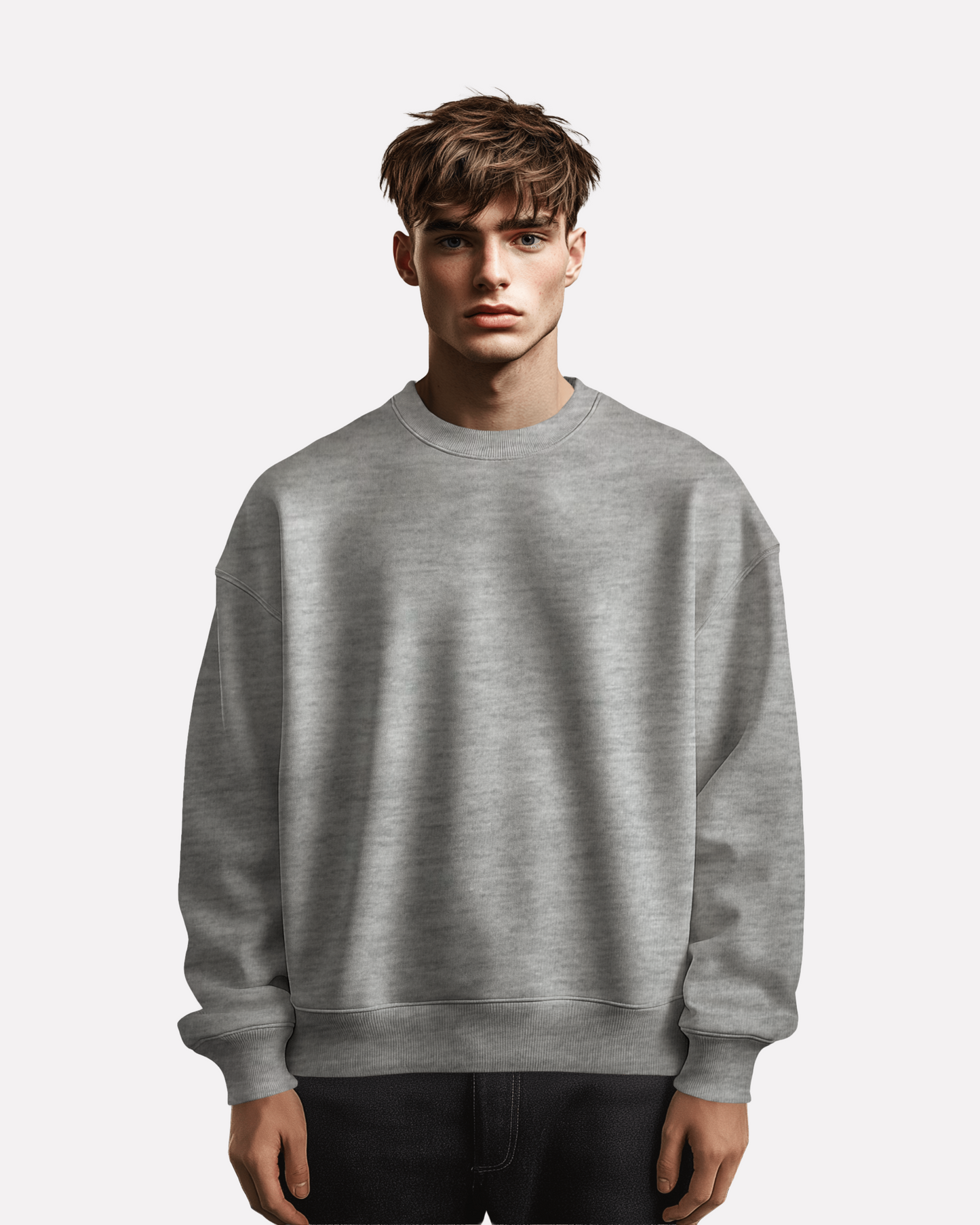 "Unisex Basic Heather Grey" sweatshirt