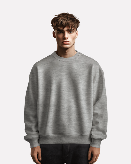 "Unisex Basic Heather Grey" sweatshirt