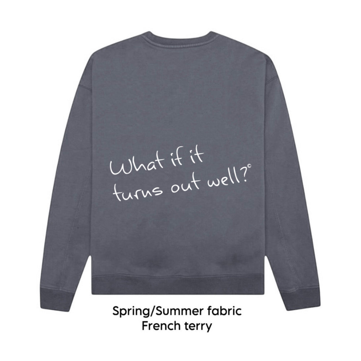 "Well?" sweatshirt crew-neck
