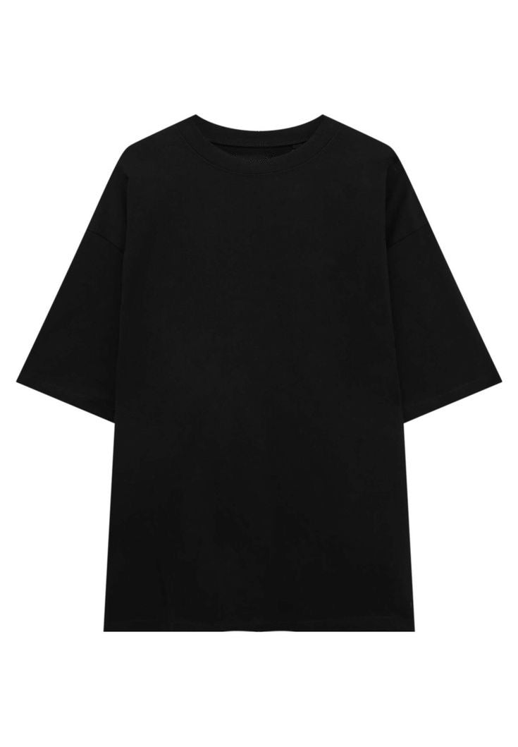 "Premium Oversized Basic Black" (long-sleeve) t-shirt