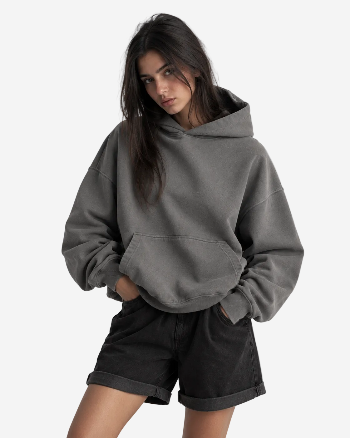 "Basic charocal grey" hoodie