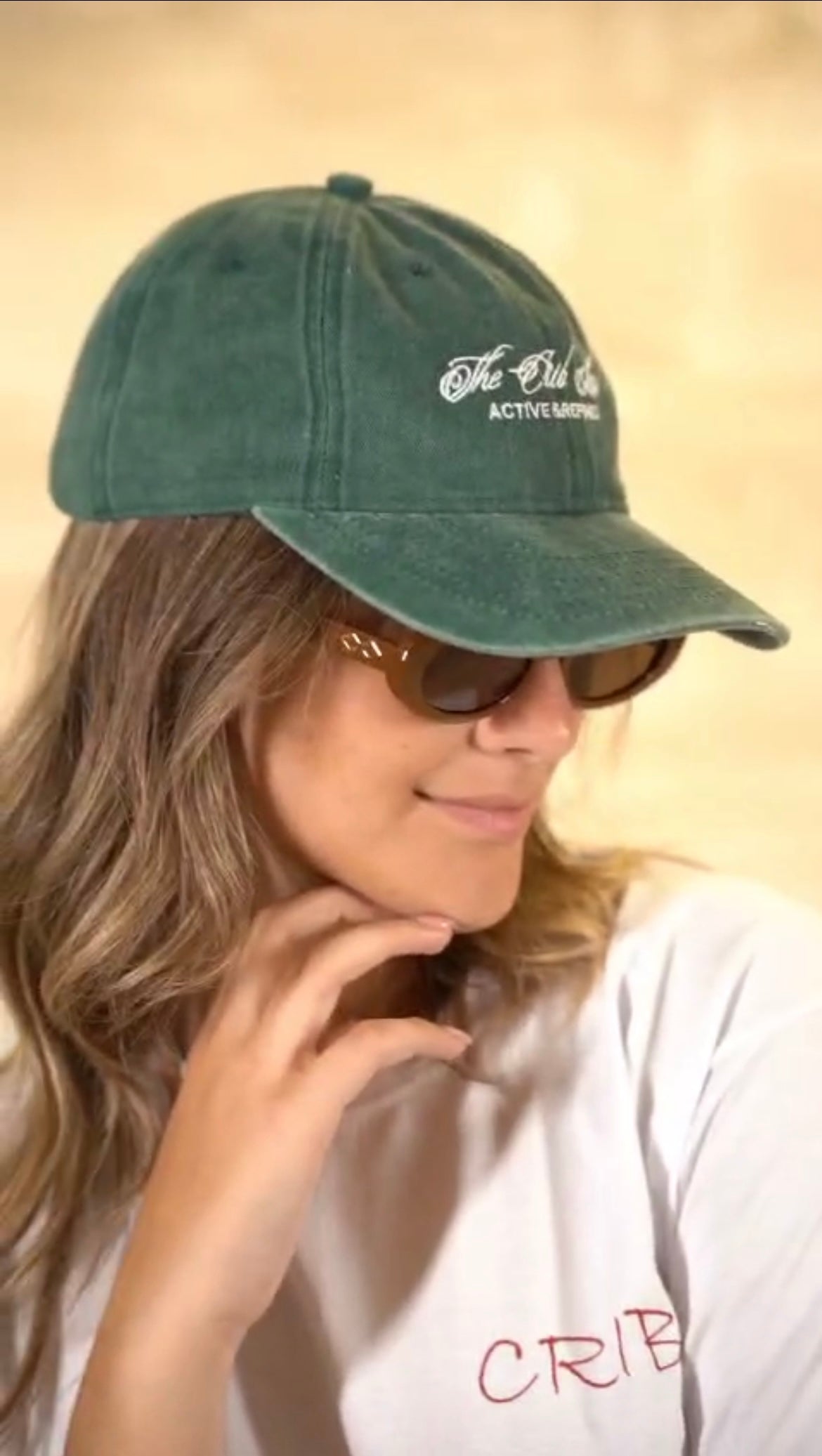 "The Crib Lab" Green cap acid washed