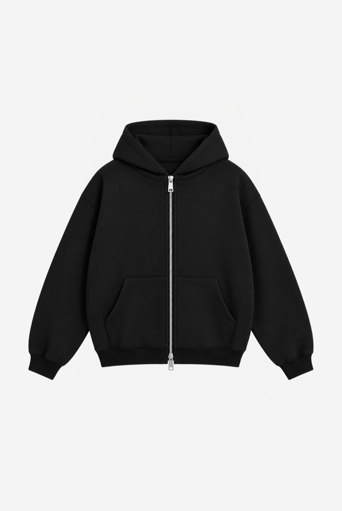 "Basic Black" zip-up