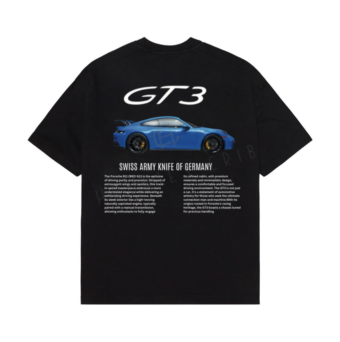 "Blue Porsche GT3" t-shirt (2 colors)