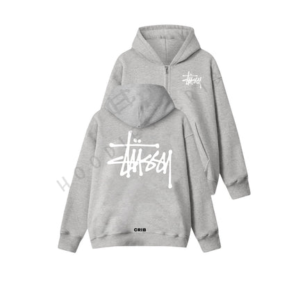 "Stussy" zip-up hoodie (3 colors)