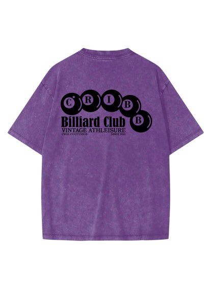"Billiard Club" Acid Washed Oversized t-shirt