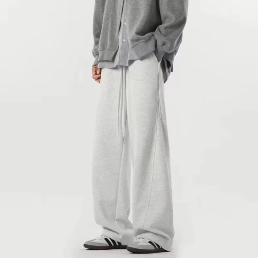 "Oversized Uncuffed Sweatpants" Grey