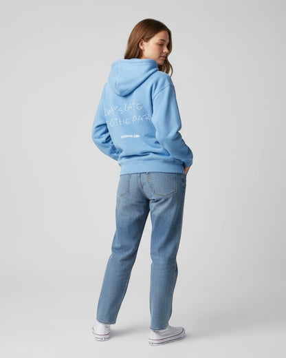 "Always late to the party" zip-up hoodie