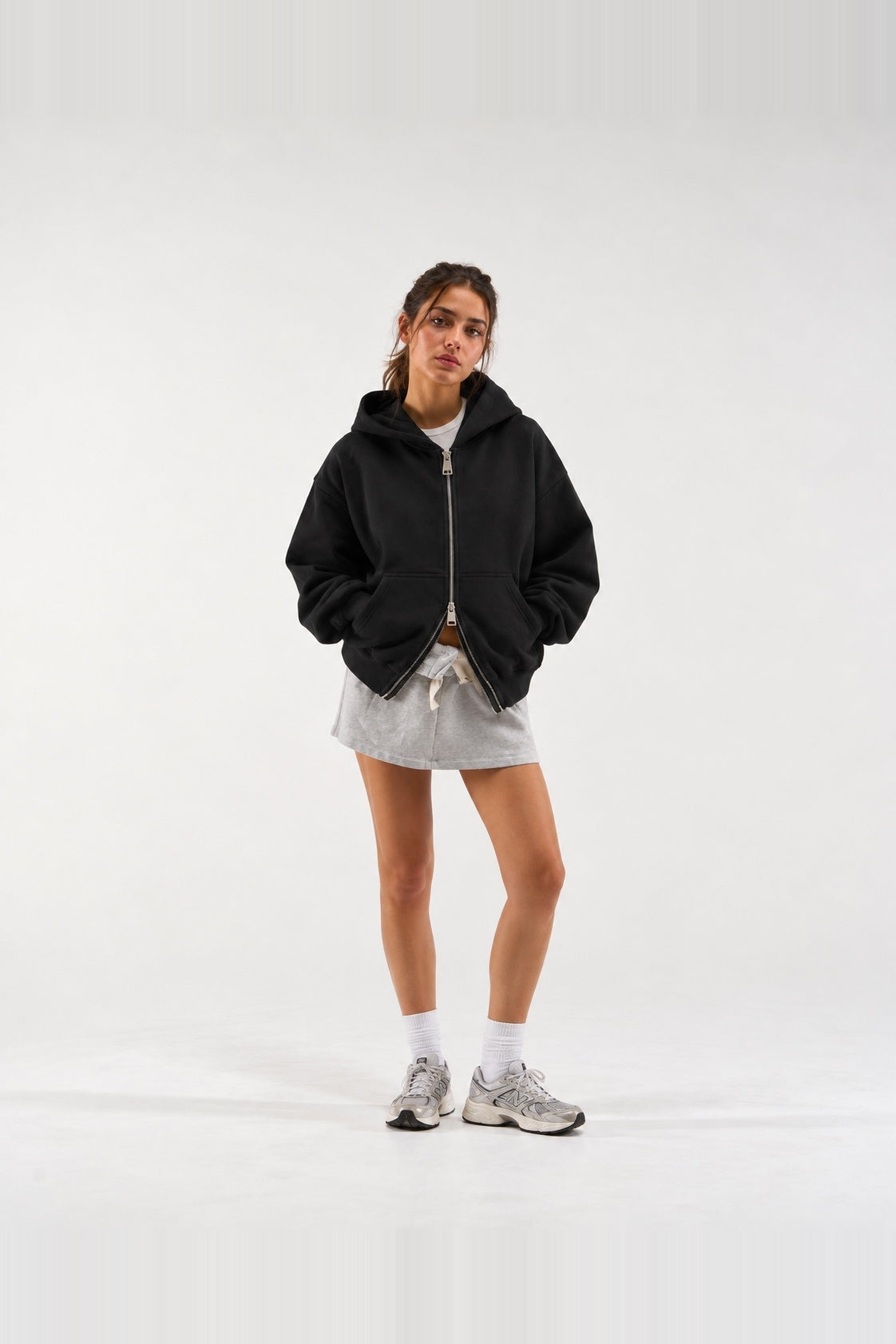 "Basic Black" zip-up